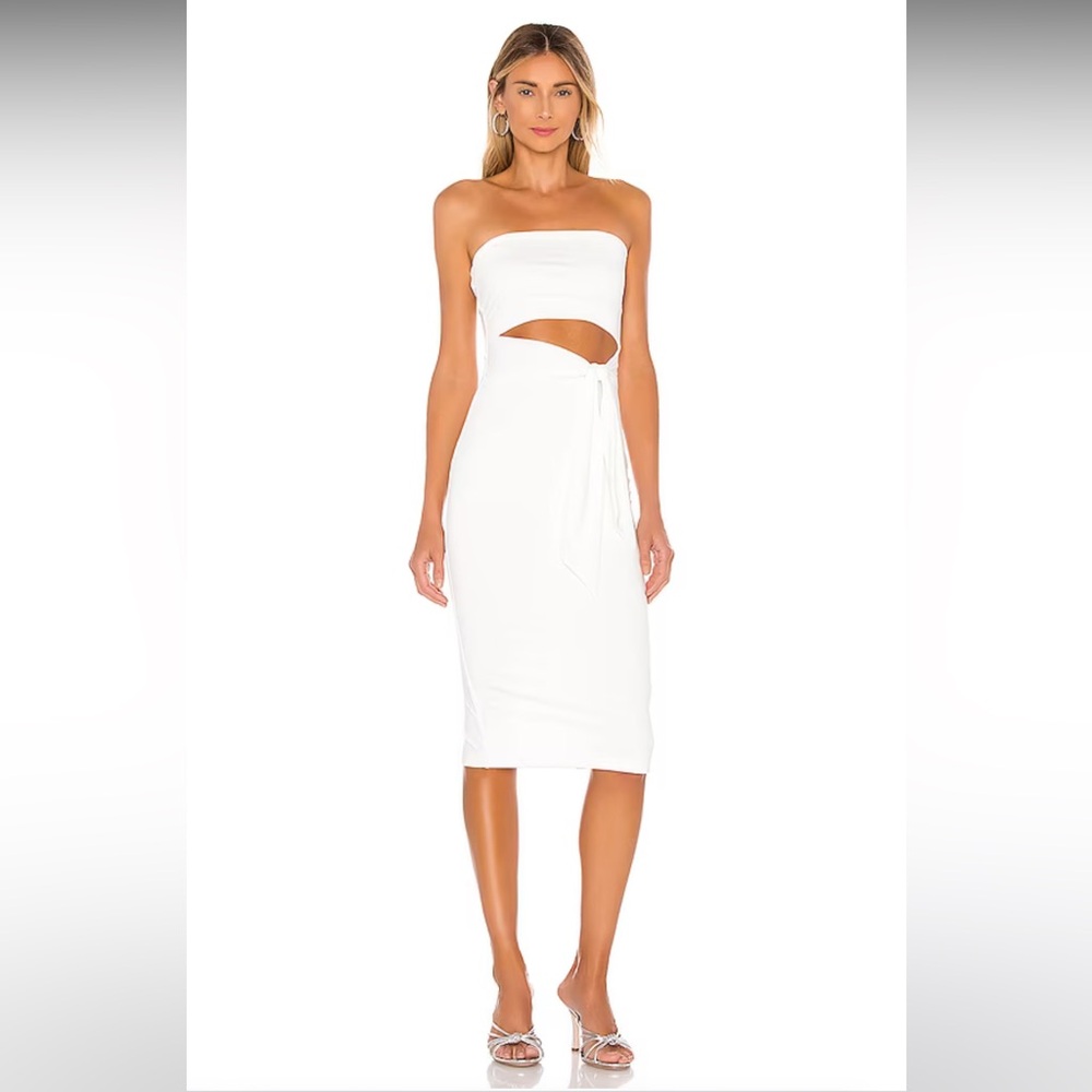 *Brand New* Sheyla Tube Midi Dress in White